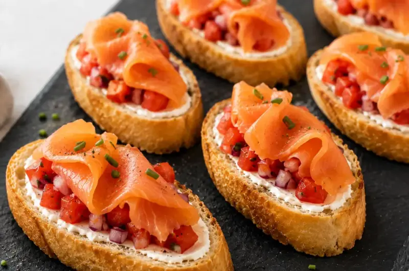Bruschetta met zalm
