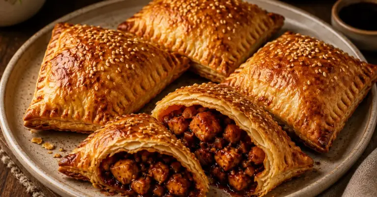 Kip Ketjap Bladerdeeg Pakketjes goudbruin uit de oven
