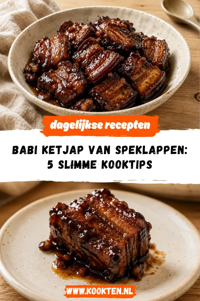 Babi ketjap van speklappen receptfoto van het gerecht