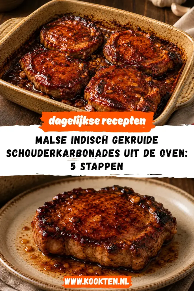Malse Indisch gekruide schouderkarbonades uit de oven receptfoto van het gerecht