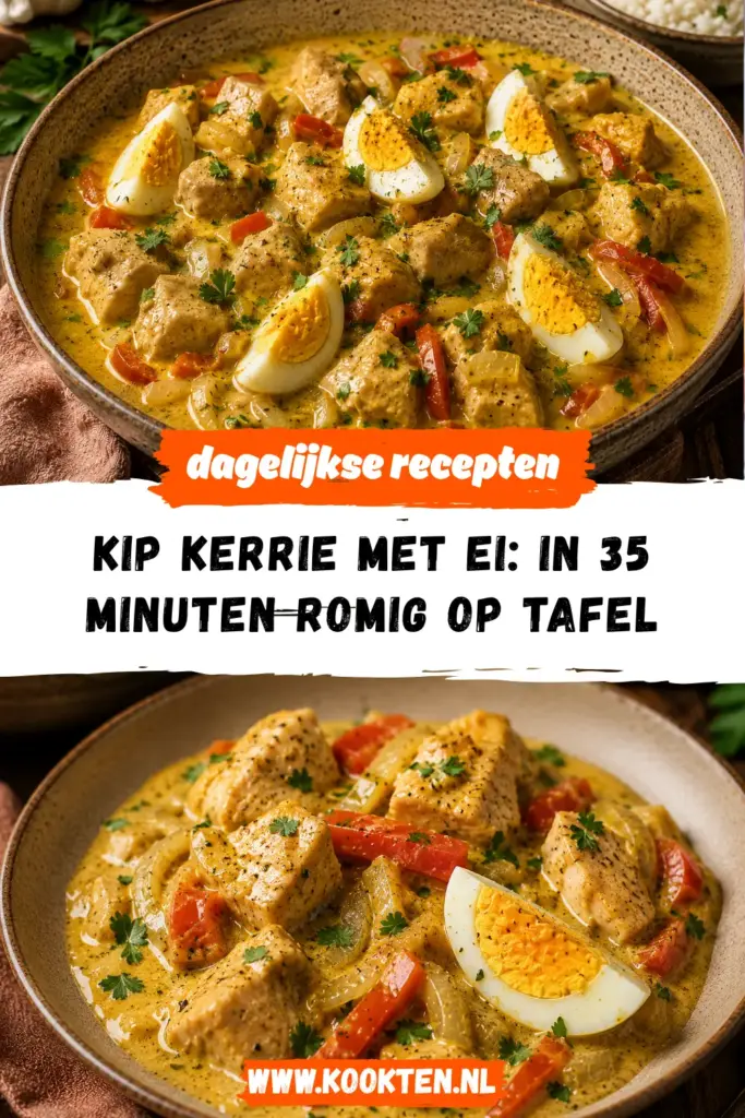 Kip kerrie met ei receptfoto van het gerecht