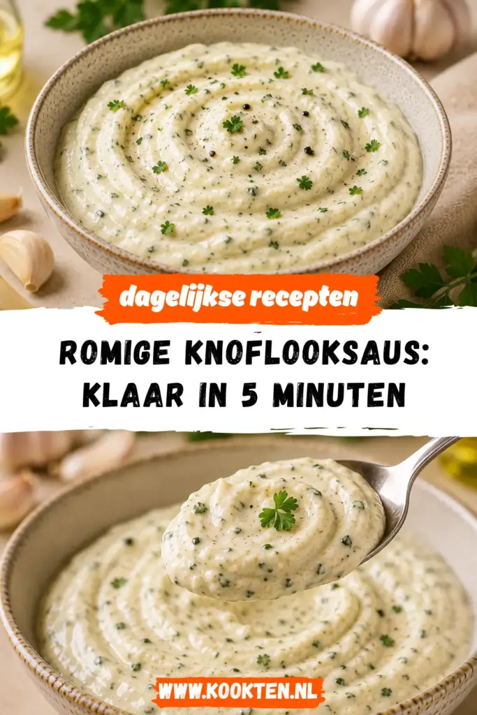 Romige Knoflooksaus receptfoto van het gerecht