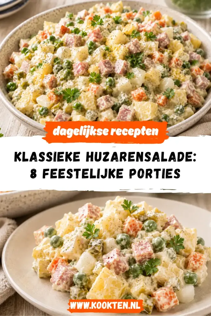 Klassieke Huzarensalade receptfoto van het gerecht
