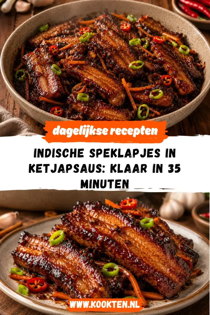 Indische Speklapjes in Ketjapsaus met lente-ui