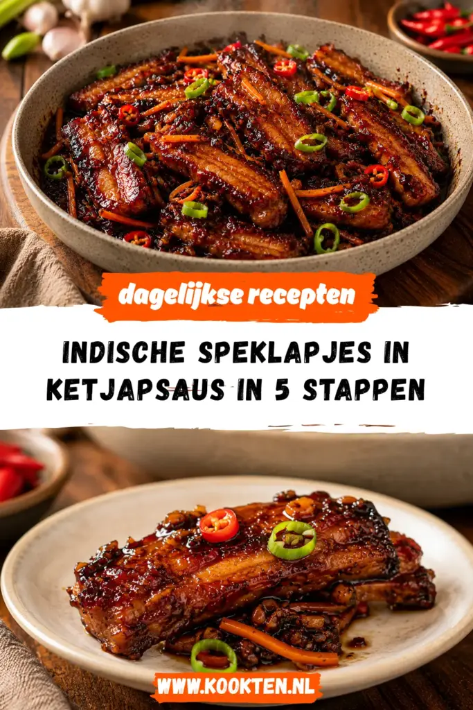 Indische Speklapjes in Ketjapsaus met lente-ui