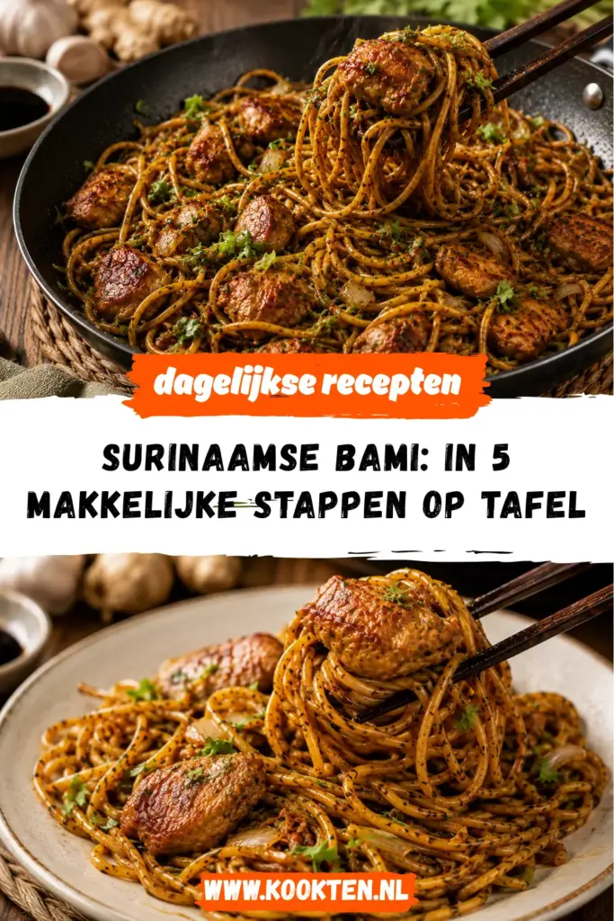 Surinaamse Bami receptfoto van het gerecht
