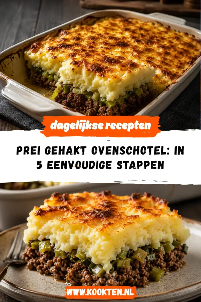 Prei gehakt ovenschotel receptfoto van het gerecht