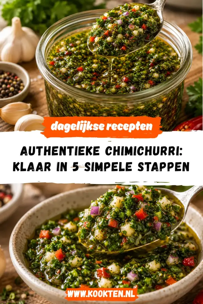 Authentieke Chimichurri receptfoto van het gerecht