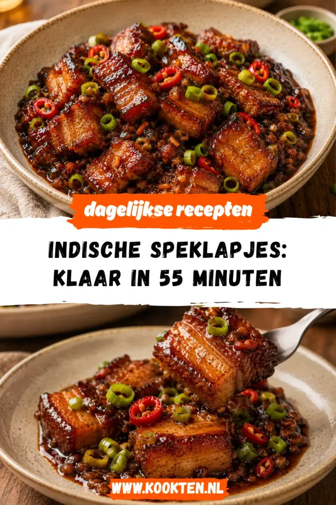 Indische Speklapjes in kleverige ketjapsaus met lente-ui