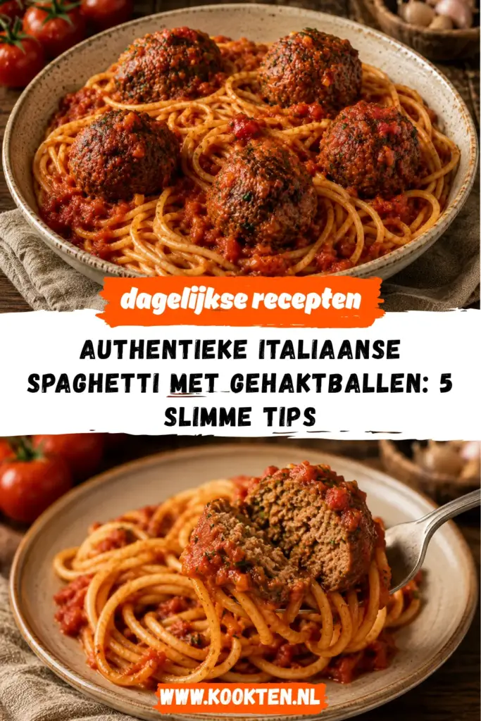 Authentieke Italiaanse Spaghetti met Gehaktballen in tomatensaus