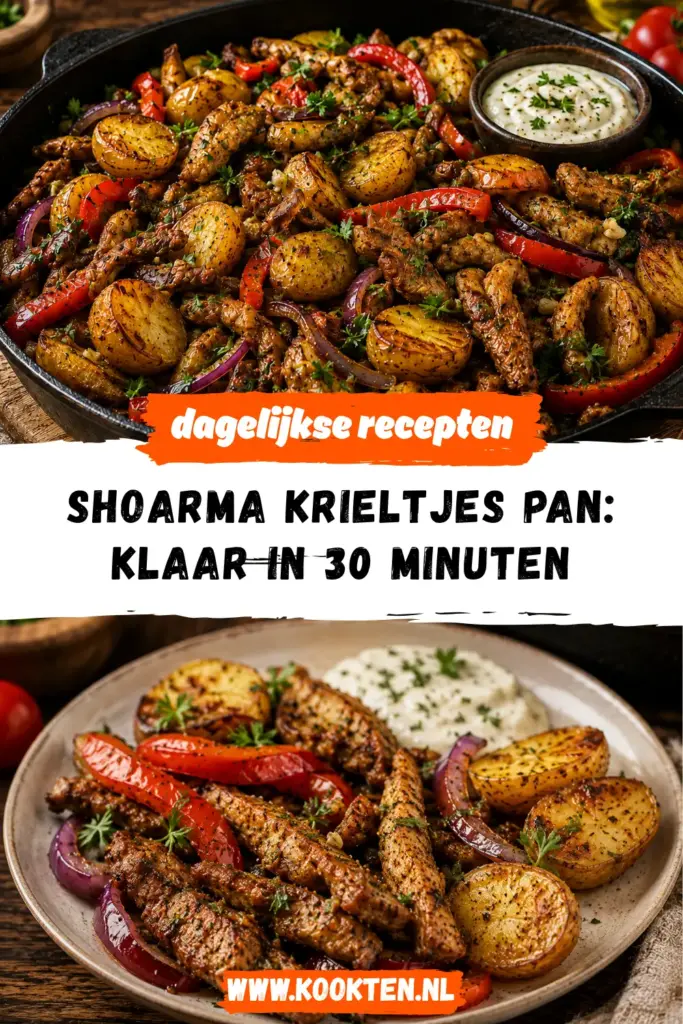 Shoarma Krieltjes Pan receptfoto van het gerecht