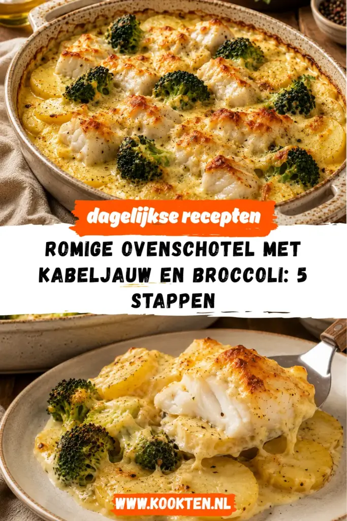 Romige Ovenschotel met Kabeljauw en Broccoli receptfoto van het gerecht