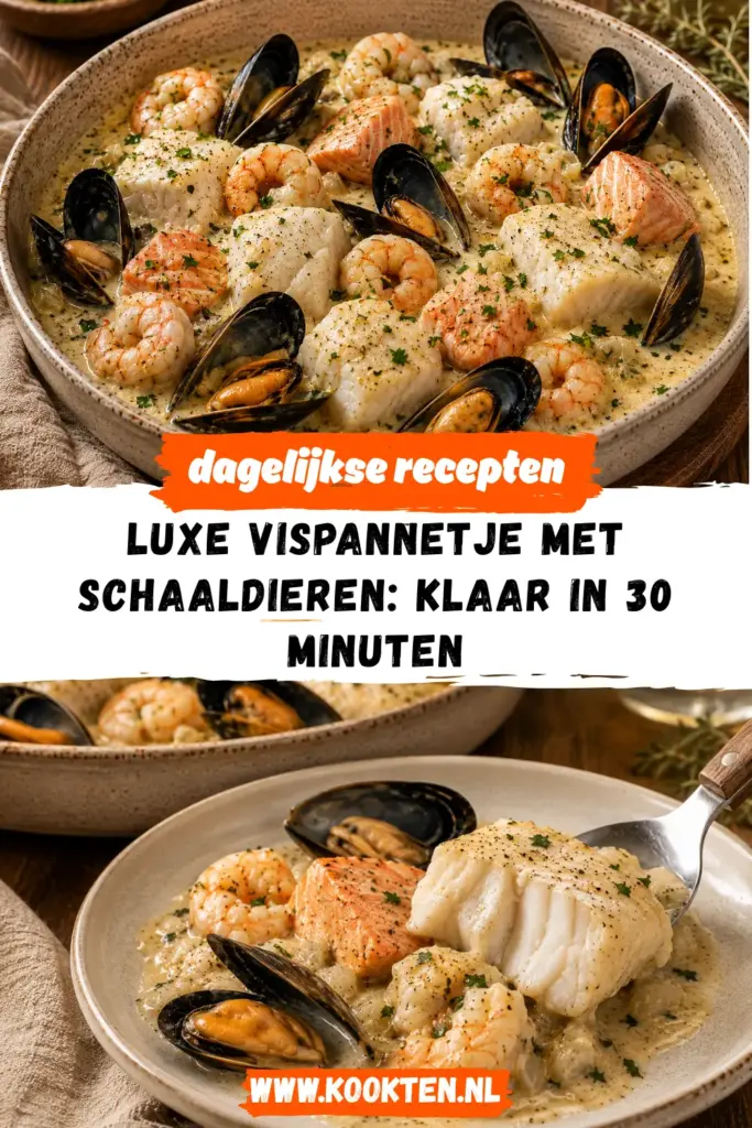 Luxe Vispannetje met Schaaldieren receptfoto van het gerecht