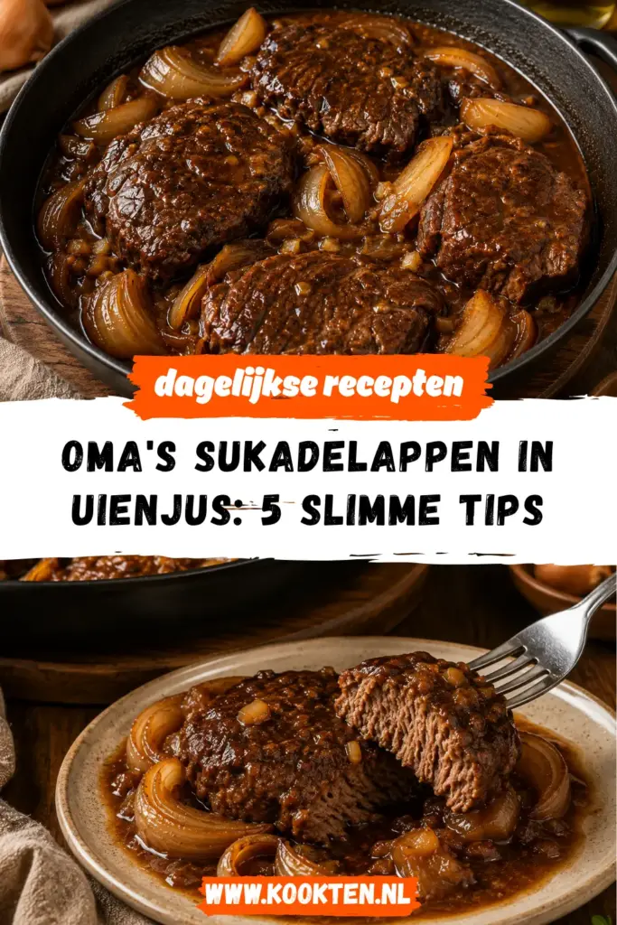Oma's Sukadelappen in Uienjus receptfoto van het gerecht