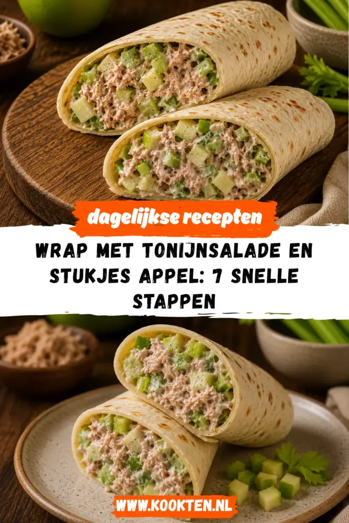 Wrap met Tonijnsalade en Stukjes Appel receptfoto van het gerecht