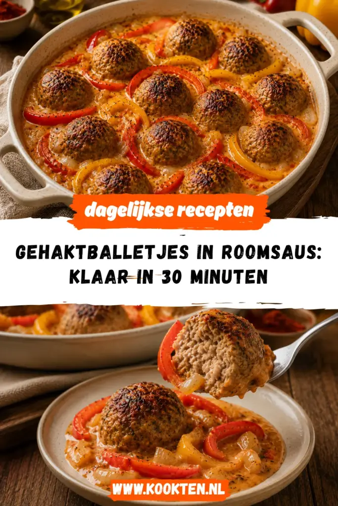 Gehaktballetjes in Roomsaus receptfoto van het gerecht