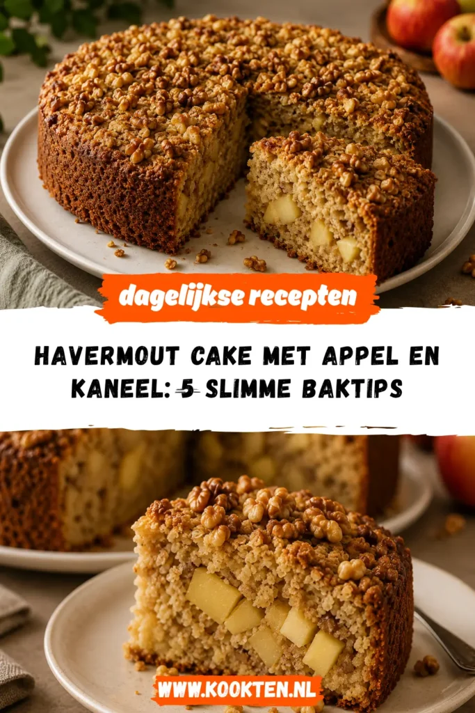 Havermout Cake met Appel en Kaneel receptfoto van het gerecht