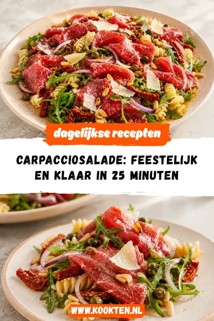 Carpacciosalade receptfoto van het gerecht
