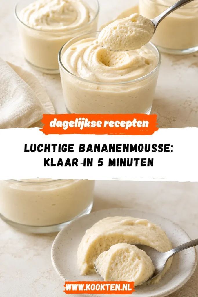 Luchtige bananenmousse receptfoto van het gerecht