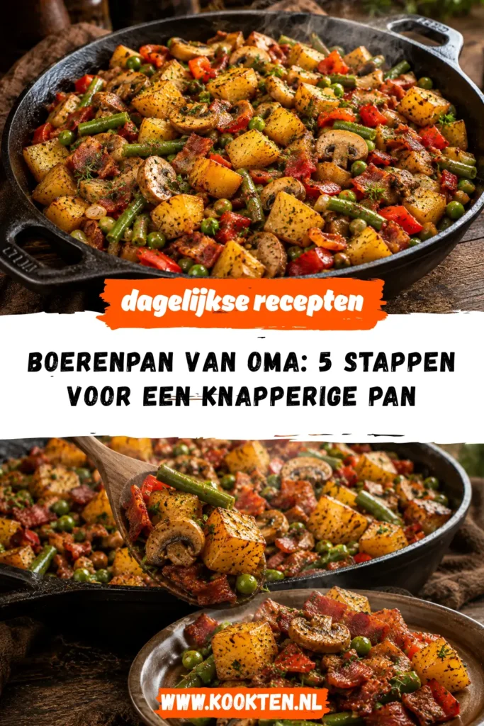 Boerenpan van oma receptfoto van het gerecht