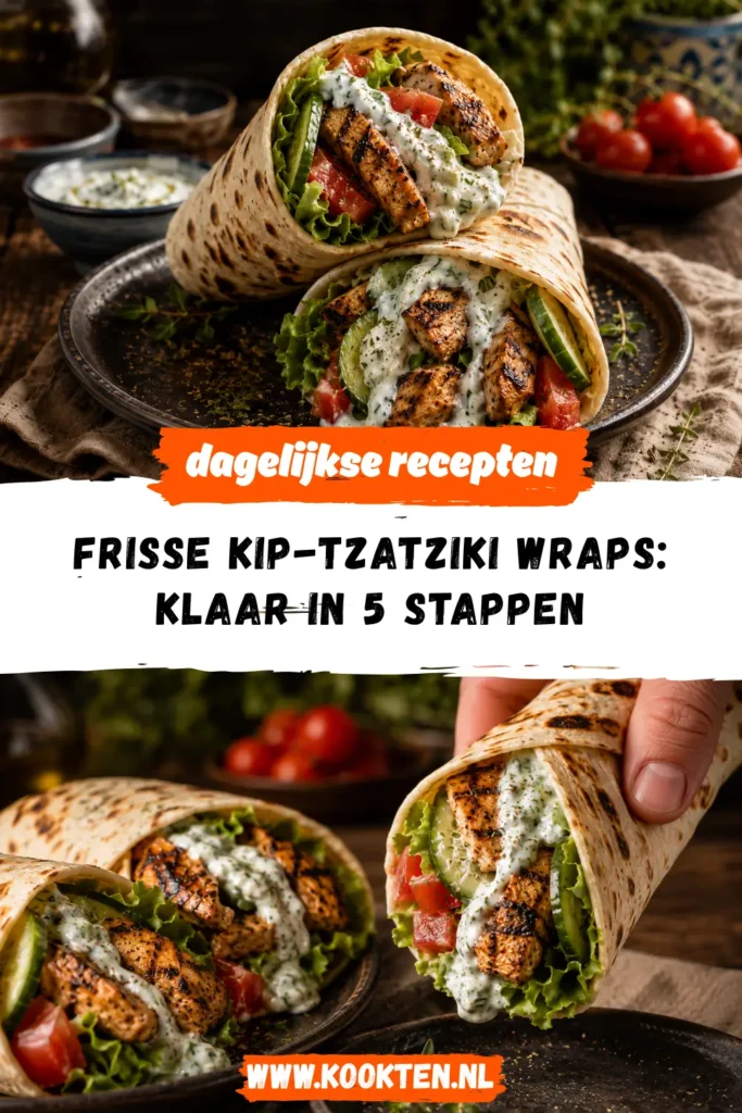 Frisse kip-tzatziki wraps receptfoto van het gerecht