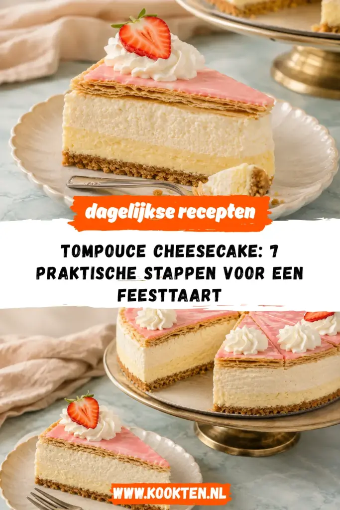 Tompouce cheesecake receptfoto van het gerecht
