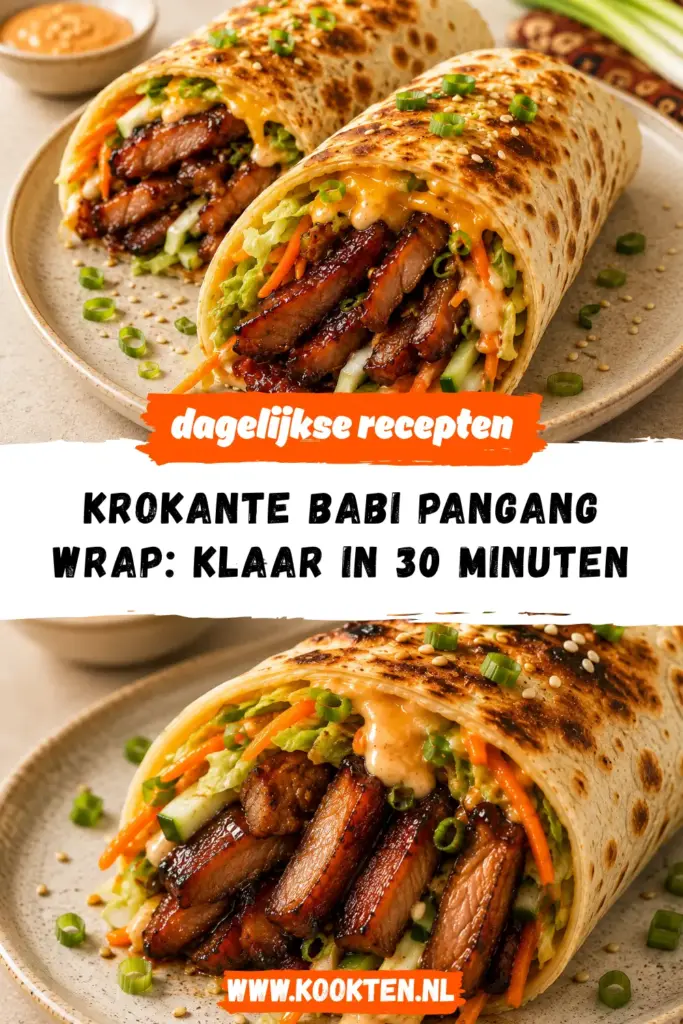 Krokante babi pangang wrap receptfoto van het gerecht