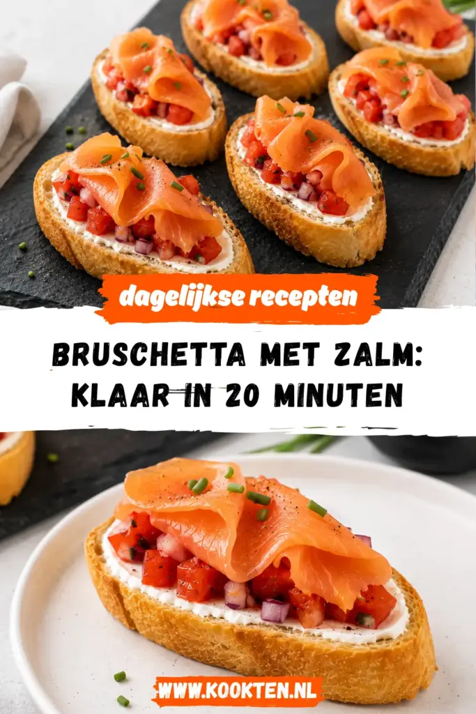Bruschetta met zalm receptfoto van het gerecht