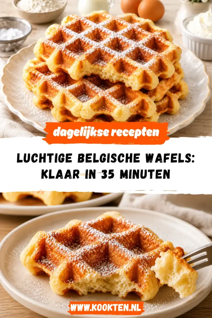 Luchtige Belgische wafels receptfoto van het gerecht