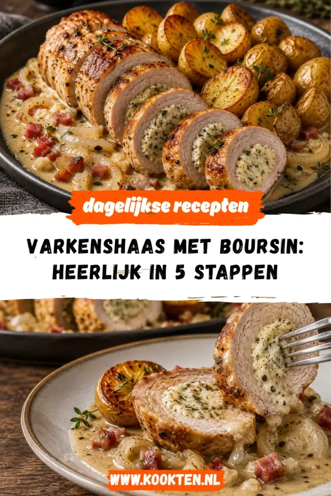 Varkenshaas met Boursin receptfoto van het gerecht
