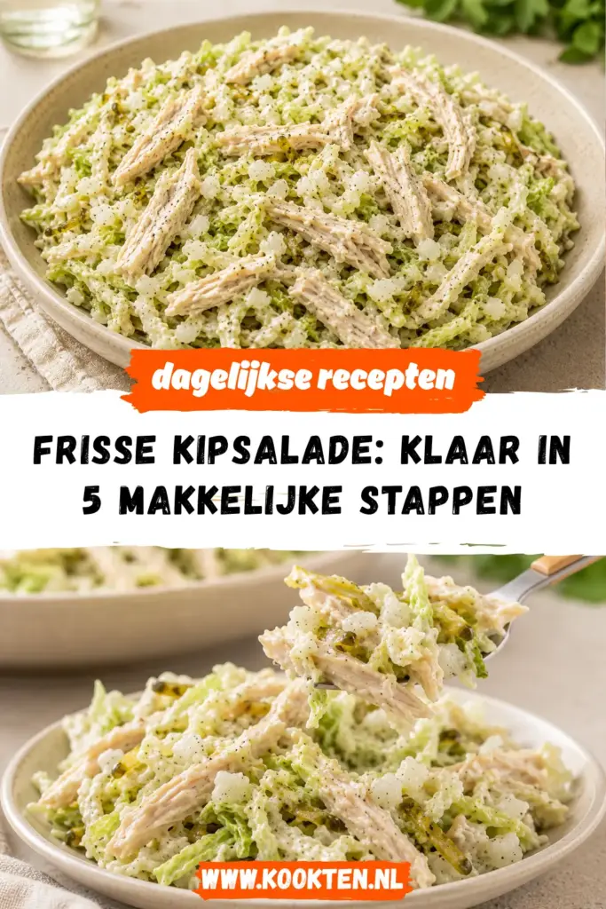 Frisse kipsalade receptfoto van het gerecht