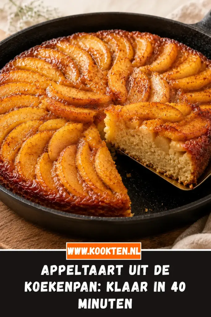 Appeltaart uit de koekenpan receptfoto van het gerecht
