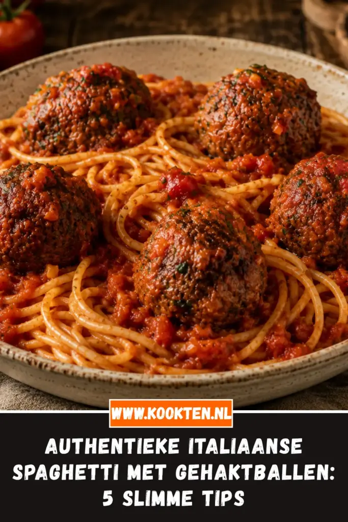 Authentieke Italiaanse Spaghetti met Gehaktballen in tomatensaus