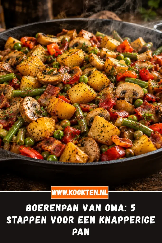 Boerenpan van oma van dichtbij op het bord