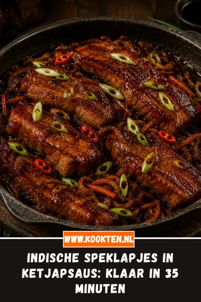Indische speklapjes in ketjapsaus met lente-ui
