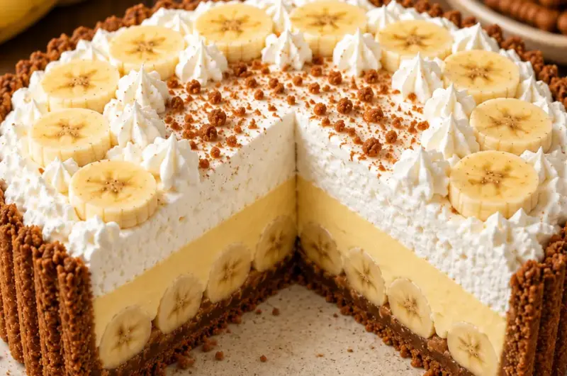 Bananentaart met Bastognebodem