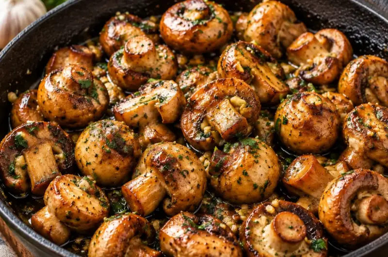 Knoflook-champignons
