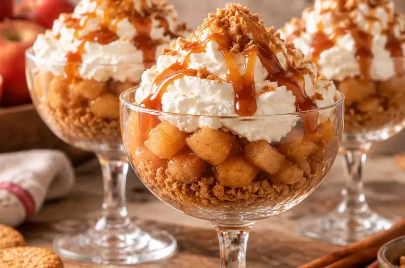 Appeltaart in een glaasje