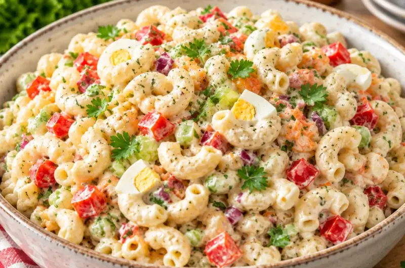 Frisse Macaronisalade met Griekse Yoghurt