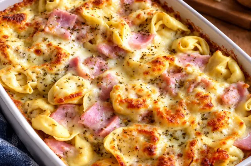 Ovenschotel met Tortellini, Ham en Romige Kaassaus