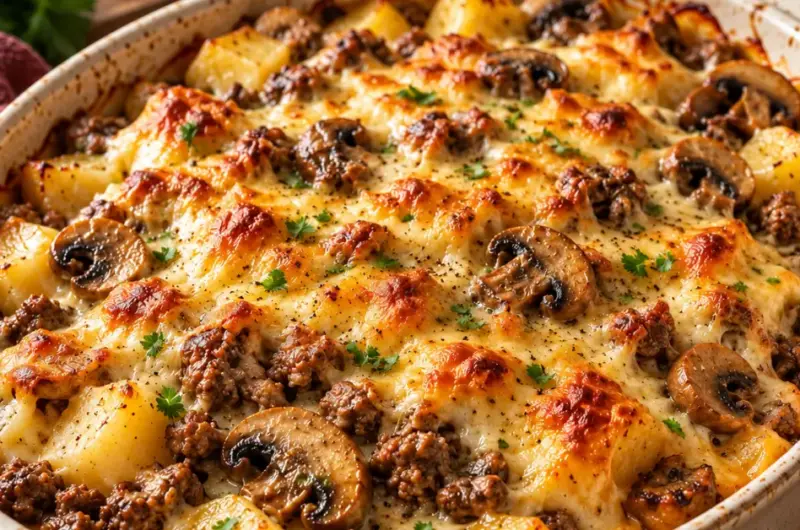 Jachtschotel met gehakt en champignons