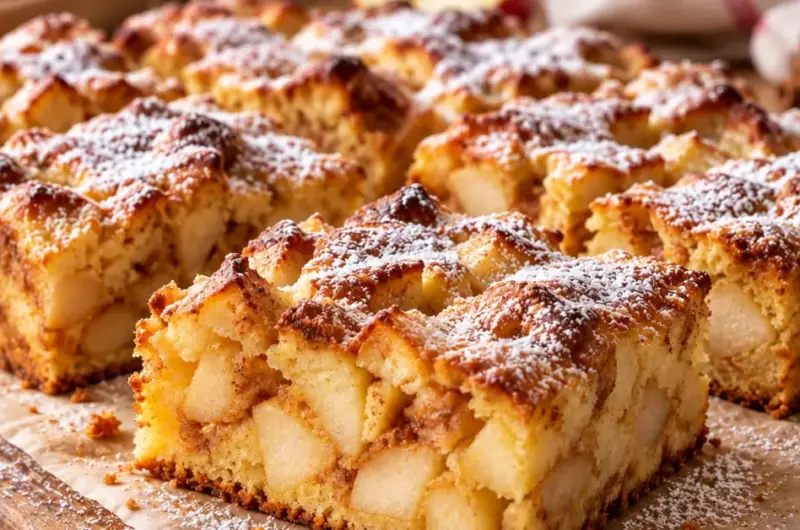 Appelplaatkoek met appel en kaneel