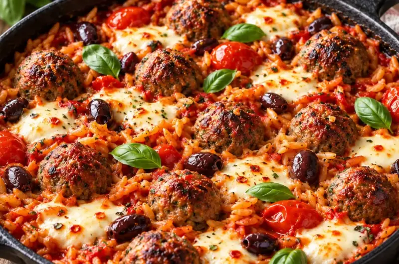 Gehaktballetjes uit de oven met orzo