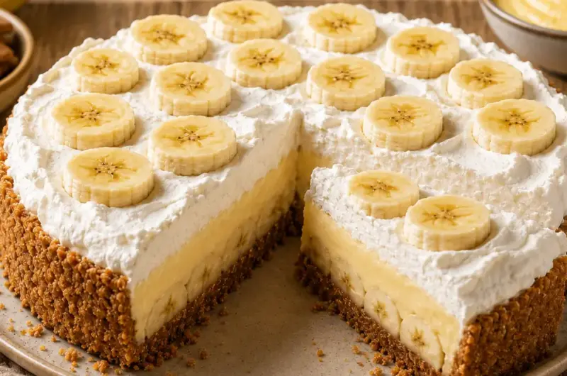 Bananentaart met Bastognebodem