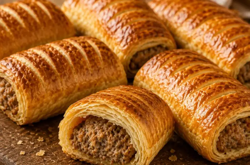 Traditioneel saucijsbroodje uit de oven