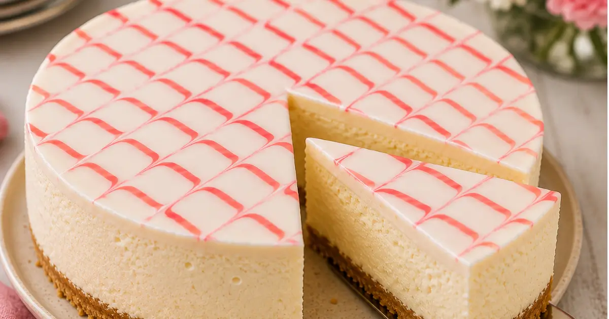 TOMPOUCHE KWARKTAART met witte chocolade en roze aardbeienglazuur