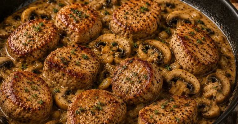 Ketjap varkenshaas met champignonsaus