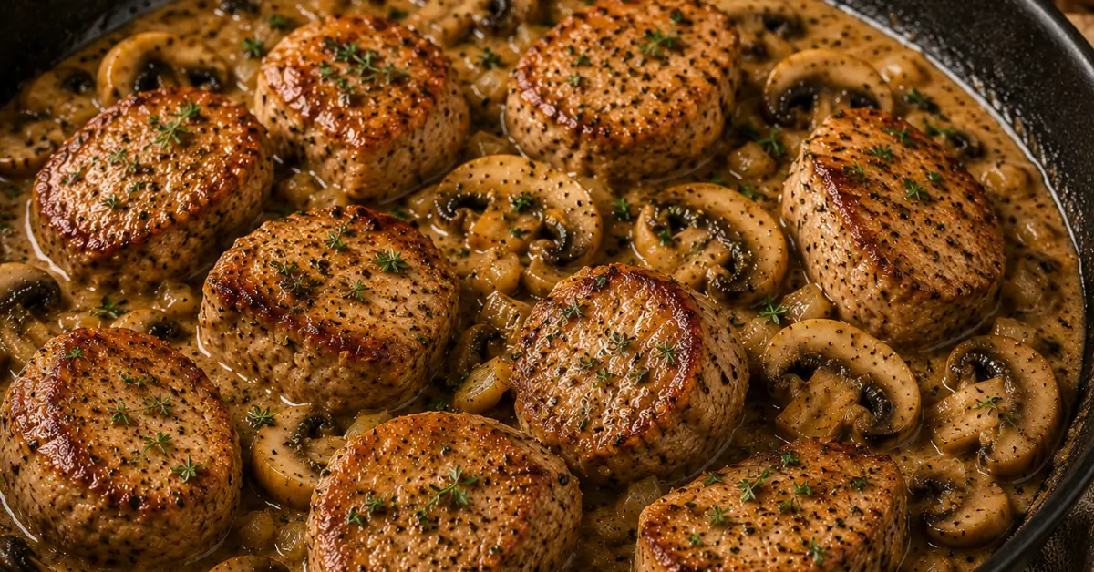 Ketjap varkenshaas met champignonsaus