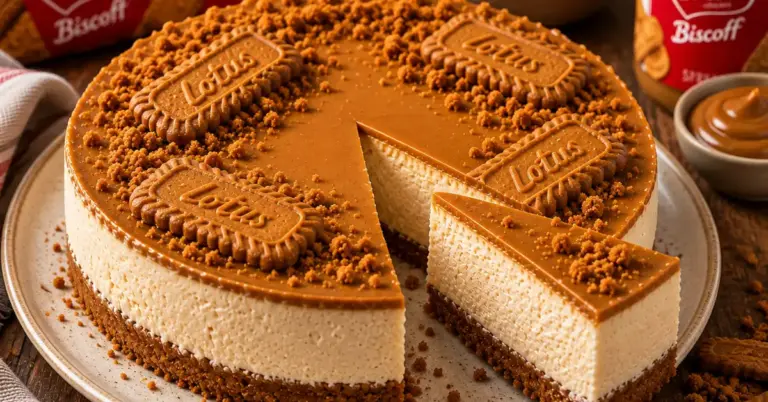 LOTUS CHEESECAKE ZONDER OVEN met Biscoff kruimels