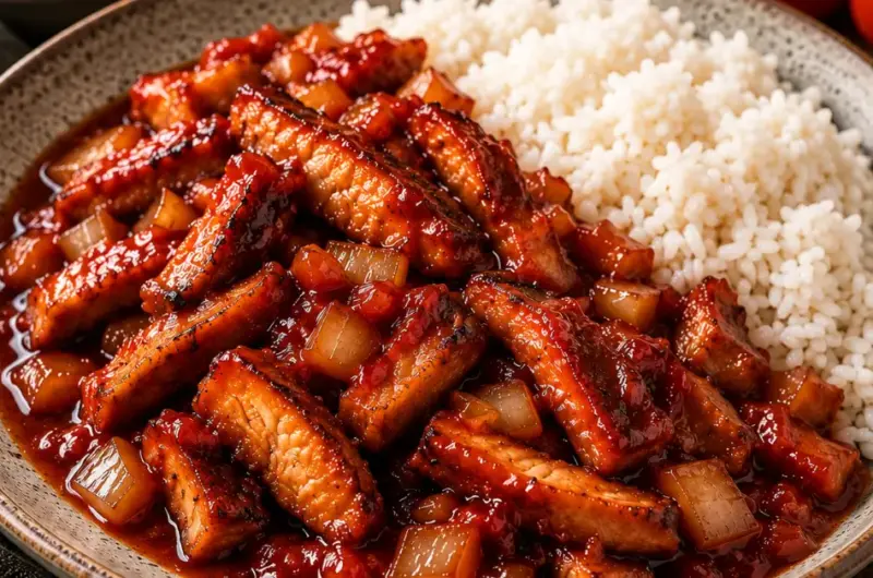 Babi Pangang met zoetzure tomatensaus